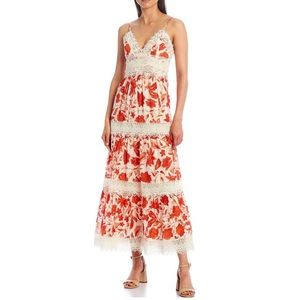 Antonio Melani Devon Floral V Neck Dress